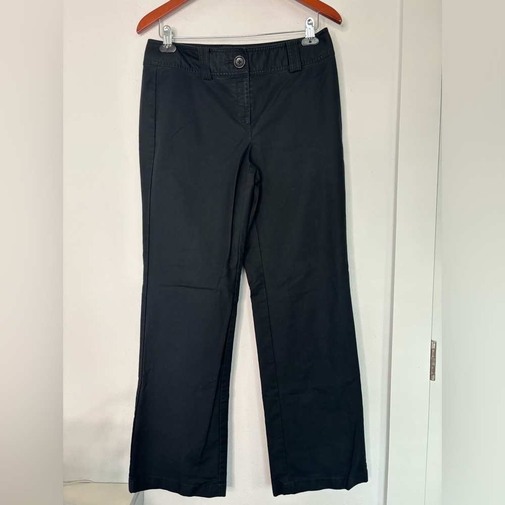 ANN TAYLOR BLACK Y2K STYLE MID RISE WOMENS DRESS PANTS SZ 8